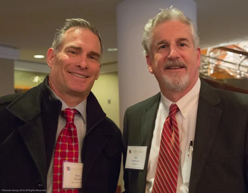 Ron Short of Bank of the West and Ken Mannina of Bridge Bank