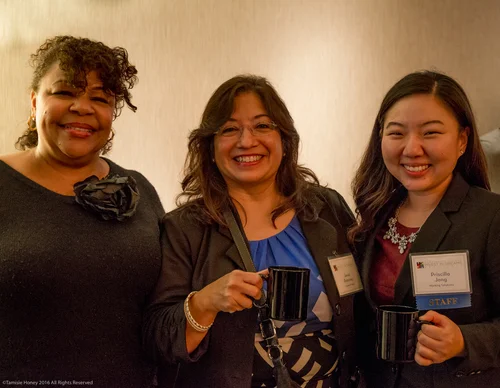 Gwendolyn Wright of Renaissance Entrepreneurship Center, Josie Ramirez of Boston Private Bank, and Priscilla Jang of Working Solutions