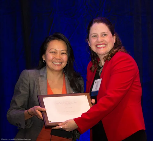 Nona Lim of Nona Lim, 2016 Inspire Award Winner and Emily Gasner, CEO of Working Solutions