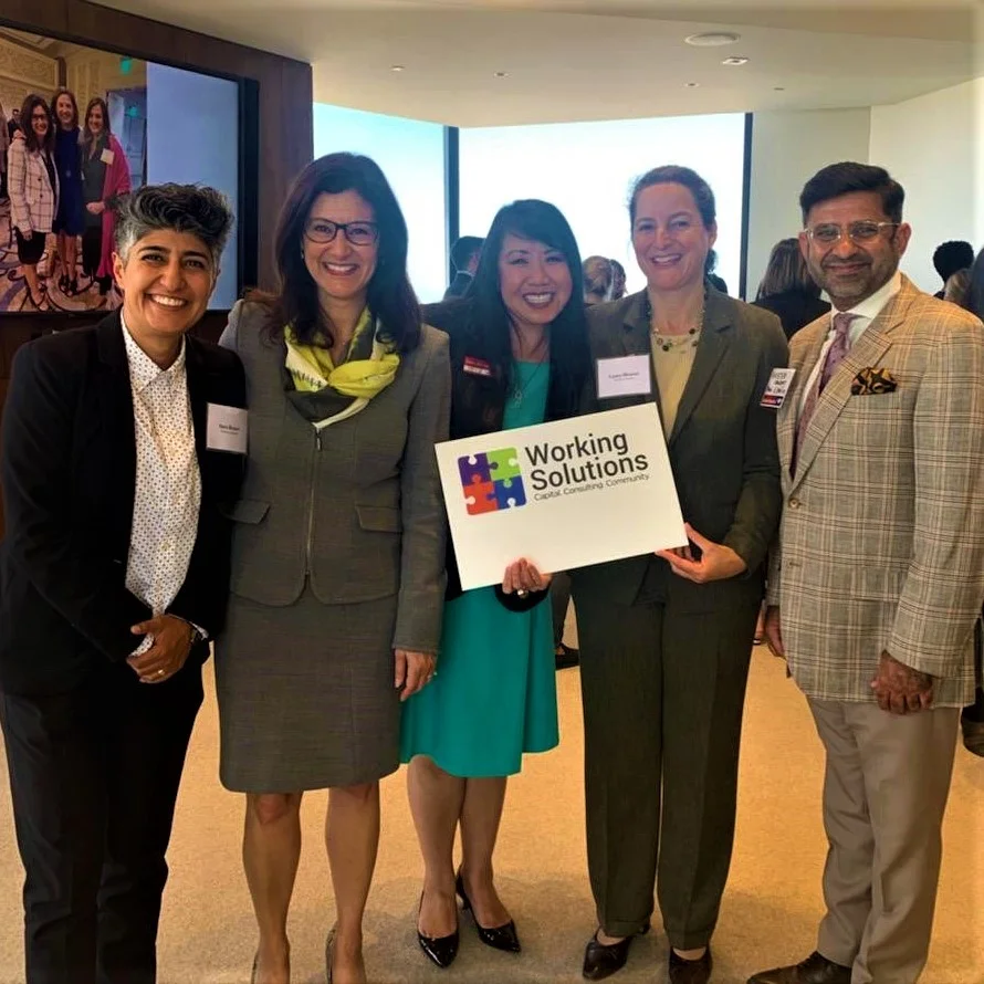 Sara Razavi, Gioia McCarthy (Managing Director, Northwest Division Executive), Heidi Racherla (Senior Vice President, Enterprise Business and Community Engagement), Laura Hoover, and Haseeb Chaudhry (Senior Vice President, Commercial Banking) at the Bank of America grantee reception. Photo credit: Haseeb Chaudhry