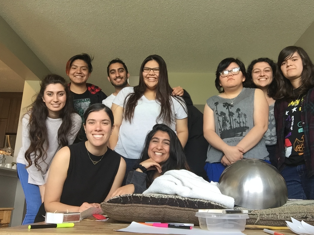 Post workshop photo. LOVE THESE GUYS!!! They were such a joy to work with and learn from. Thank you for opening my own house concert with your beautiful original sacred melodies <3 made my LIFE! 