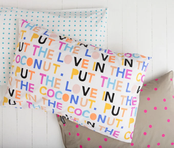Put the love in the coconut pillow by Castle