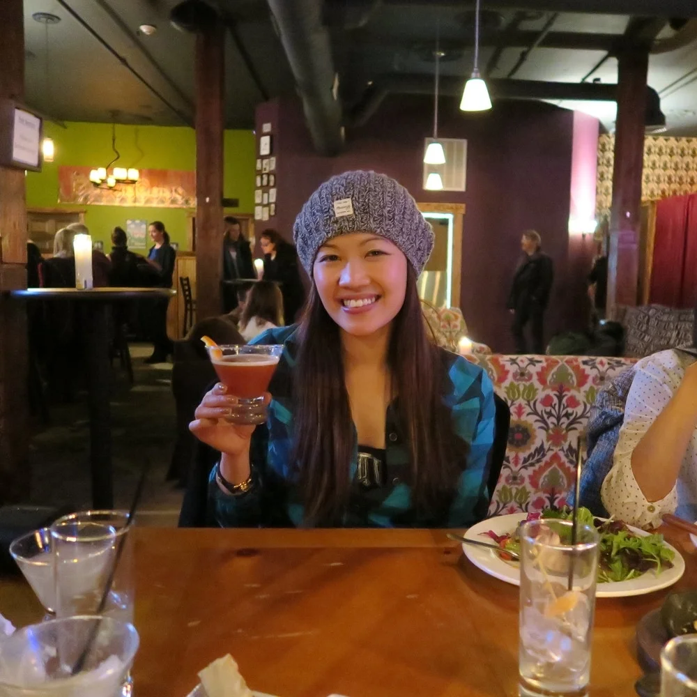 Enjoying a cocktail off of the 'Secret Menu'