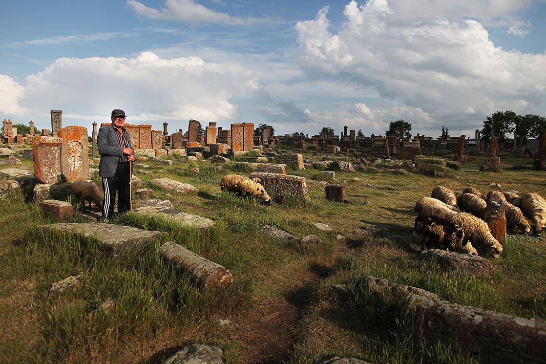 Noratus cemetery has the largest cluster of khachkars in the republic of Armenia. It is currently the largest surviving cemetery with khachkars following the destruction of the khachkars in Old Julfa by the government of Azerbaijan | ARMENIA