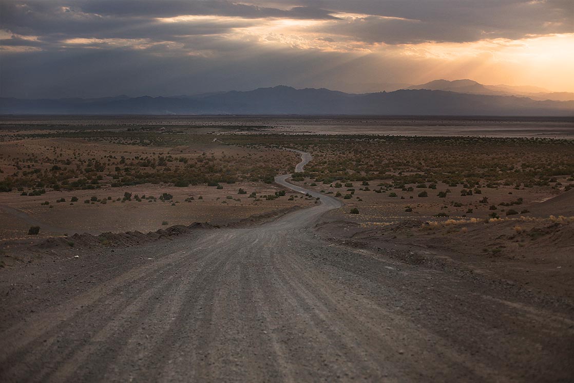 The road of Namak (salt) Lake | IRAN