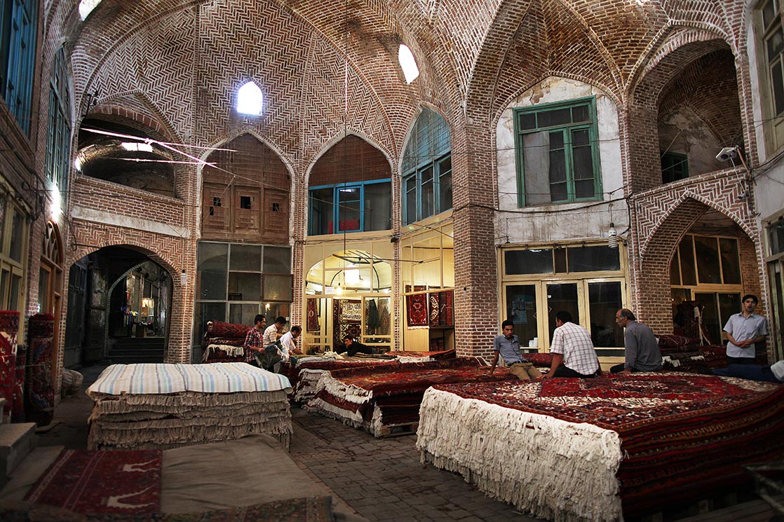 Its historic bazaar complex is one of the most important commercial centres on the Silk Road | Here is Mozzafarieh (the carpet bazaar) | IRAN