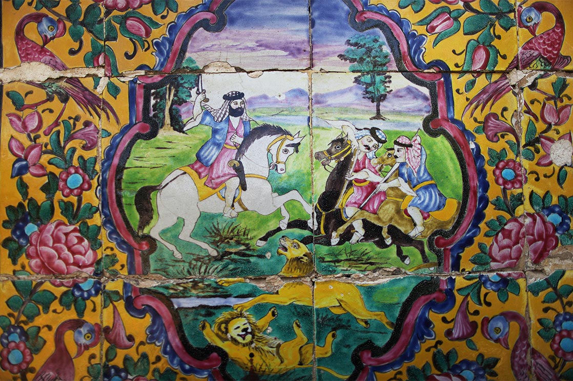 Painted wall of Naranjestan in Shiraz | IRAN