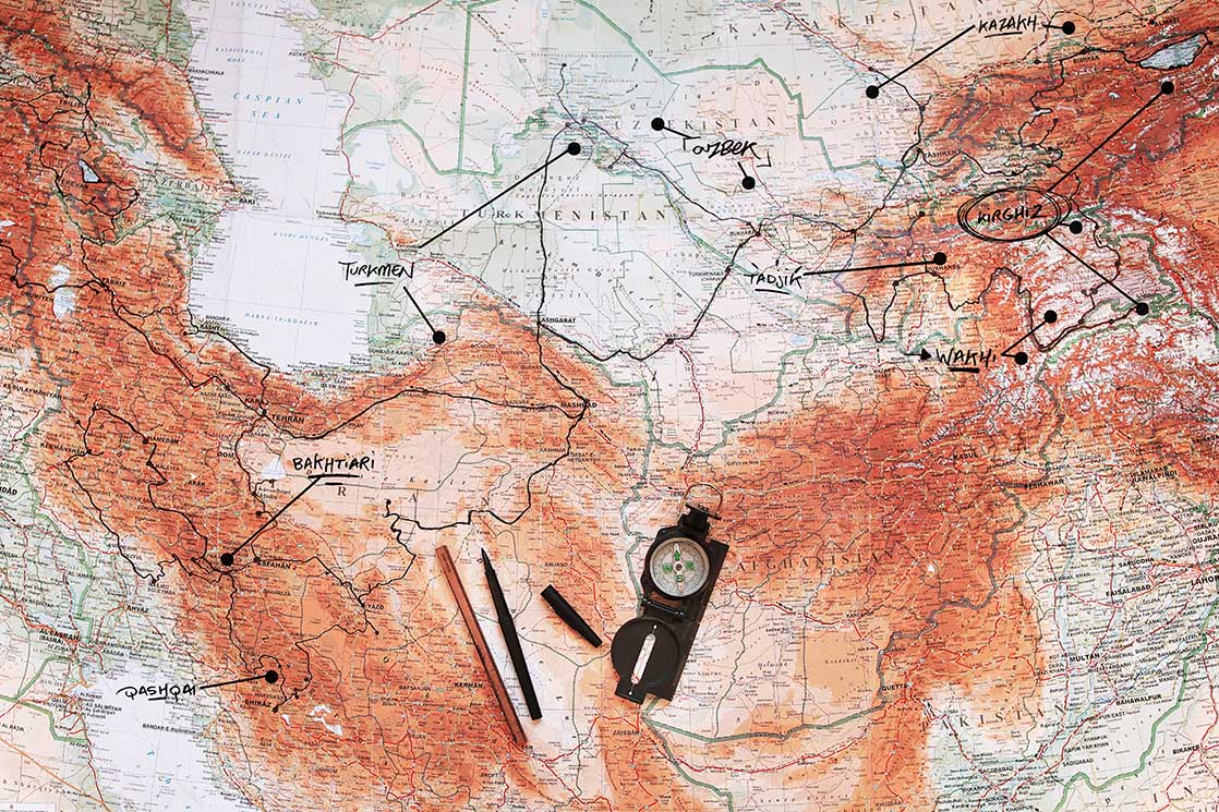 42,738 kilometers from France to Afghanistan and back. A journey that started in Paris and lasted 16 months. And this map that never left my side / 42 738 kilomètres aller-retour, de la France à l’Afghanistan en partant de Paris, soit 16 mois de voyage. Et cette carte qui ne m’a jamais quitté...