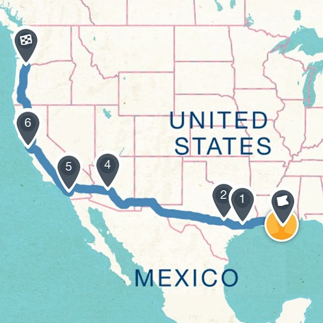 Epic 72 hour trip from Cut Off, LA to Portland, OR