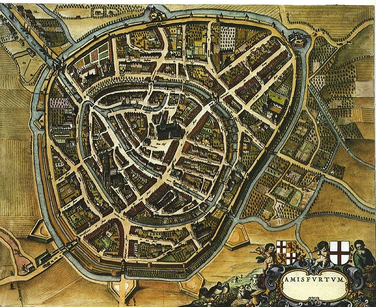 Historical old ass map of the city