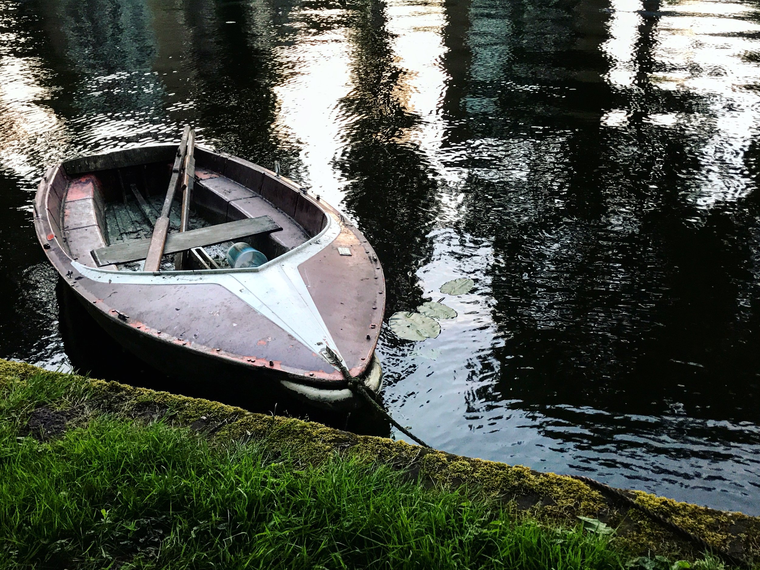 This is at a park that's a 5 minute walk from our house. Everything here is linked with canals and all of the canals are filled with boats of all shapes and sizes.