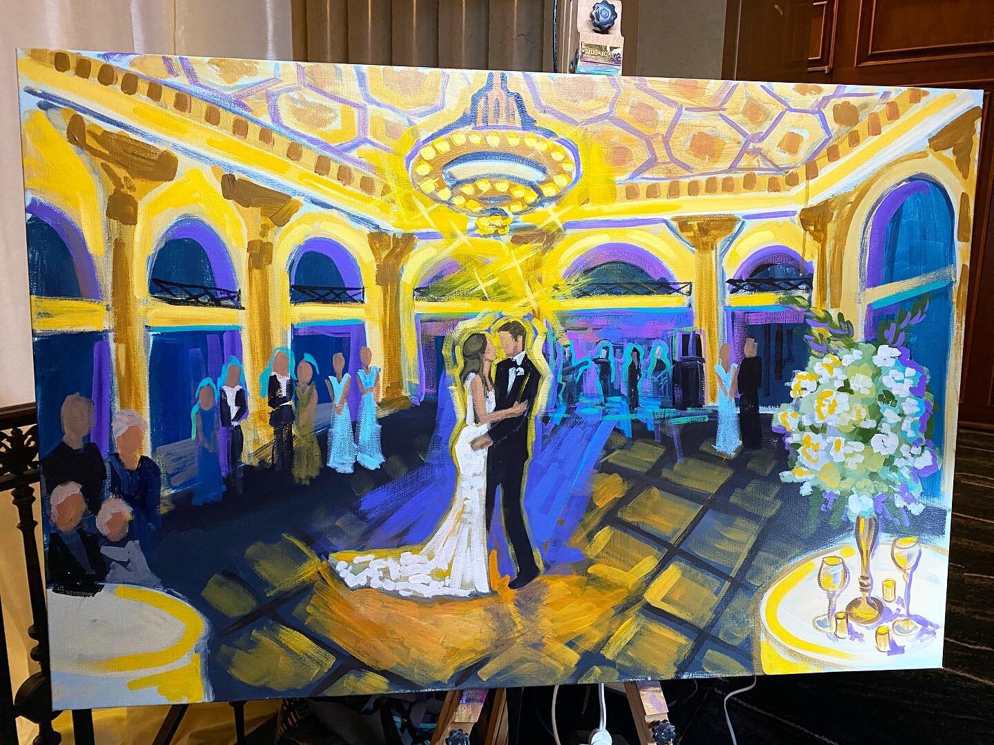 Last weekends wedding (in progress) at  @capitalnola 😍💖 #nolaweddings #neworleanswedding #destinationwedding #liveweddingpainter