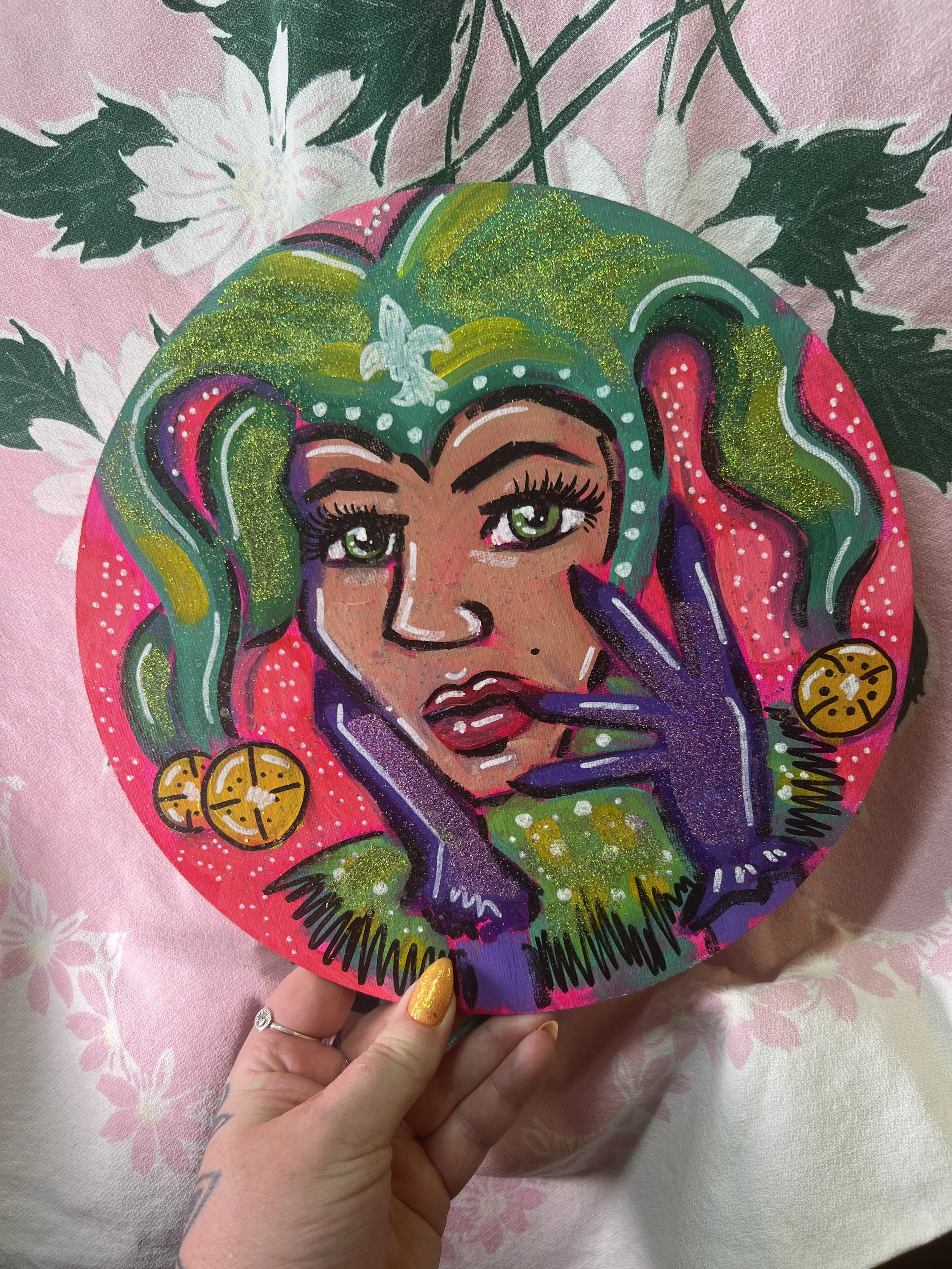 Mardi Gras Jester Painting