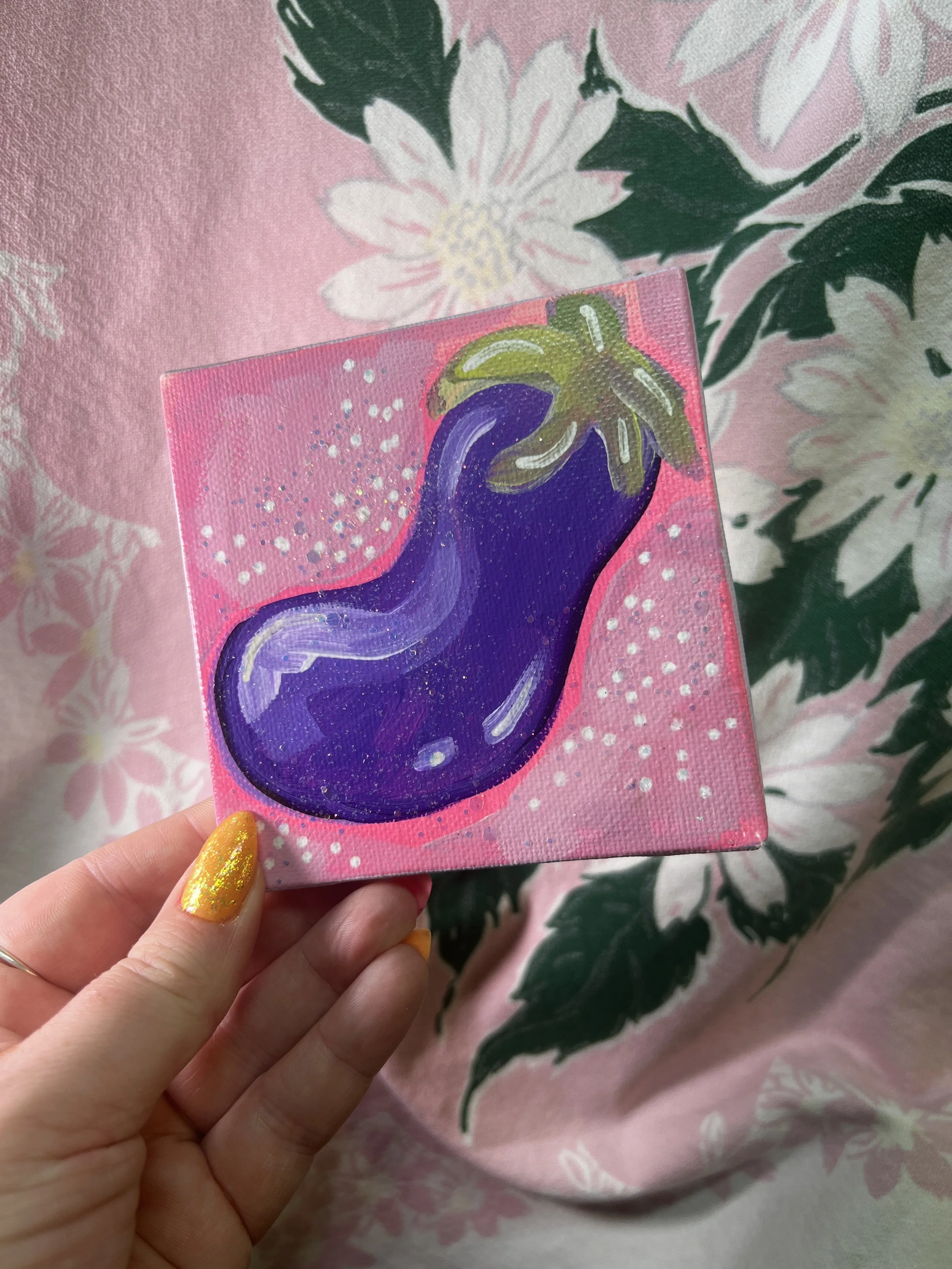Eggplant Mini Painting