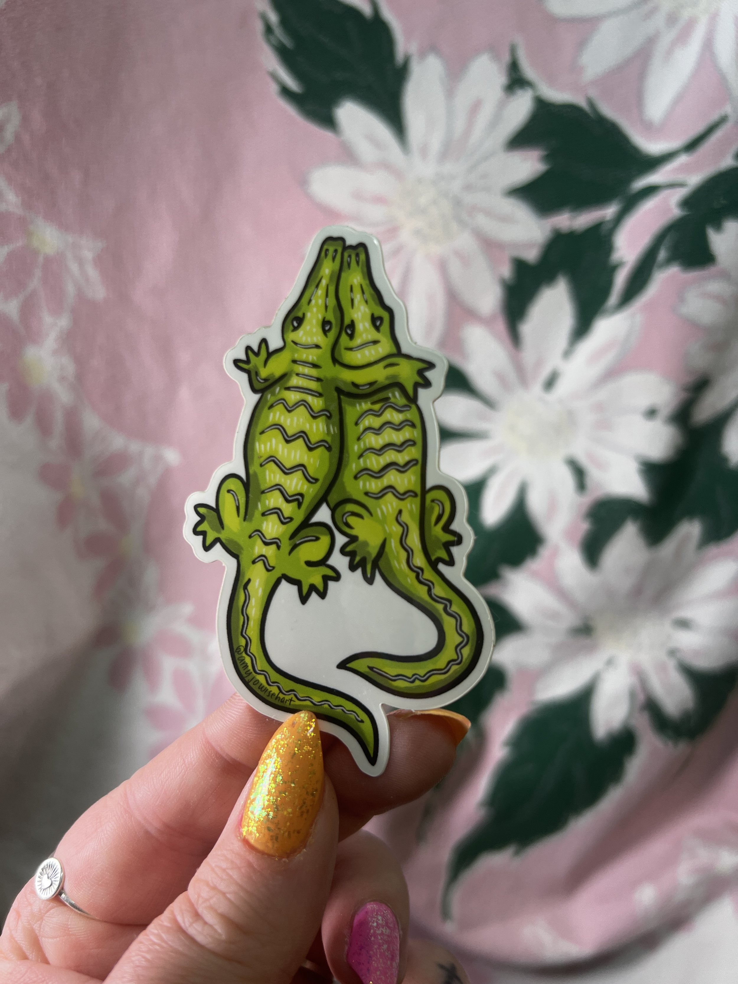 Hugging Gators Sticker