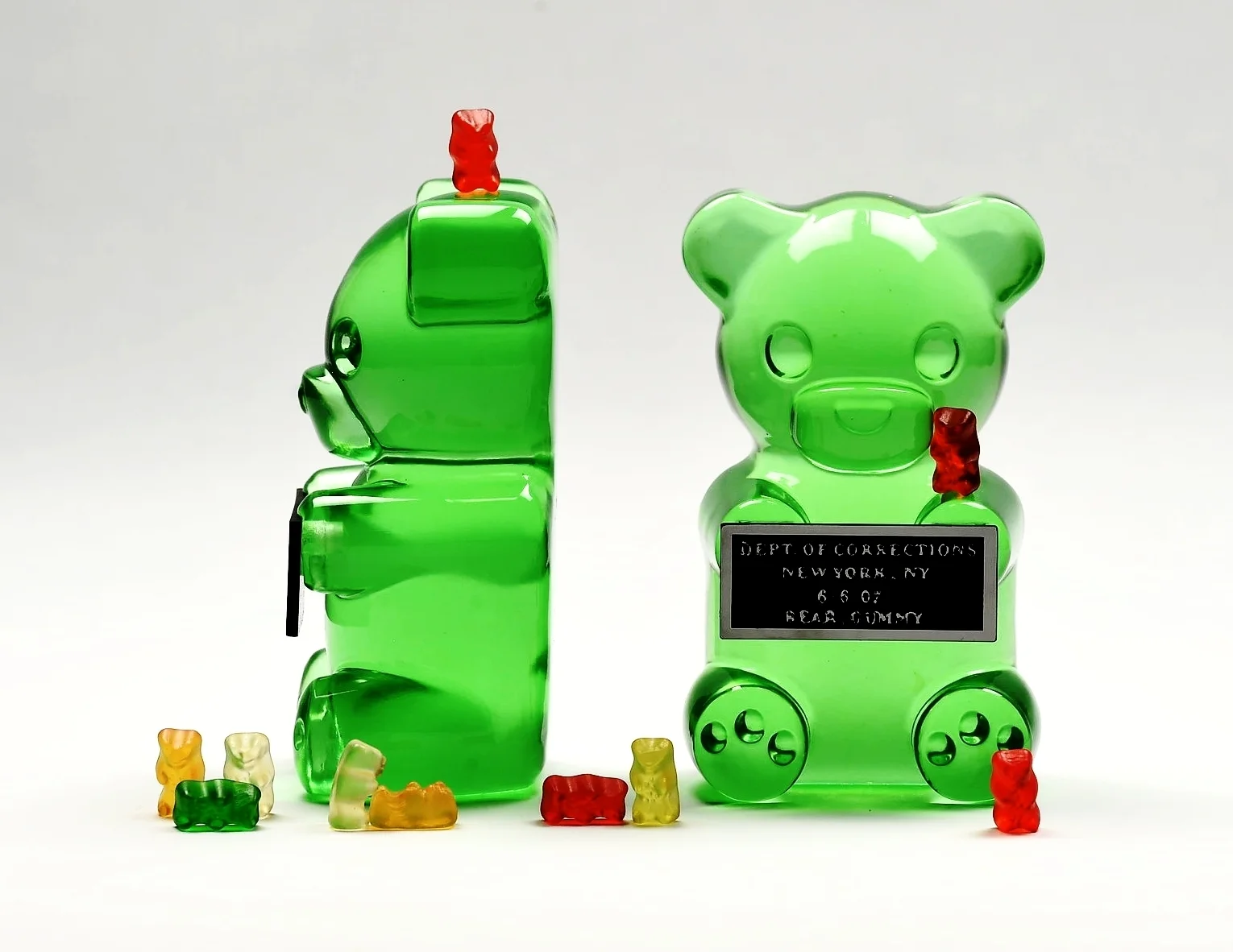 "Vandal Gummy" 6" Green Sculpture - WhIsBe
