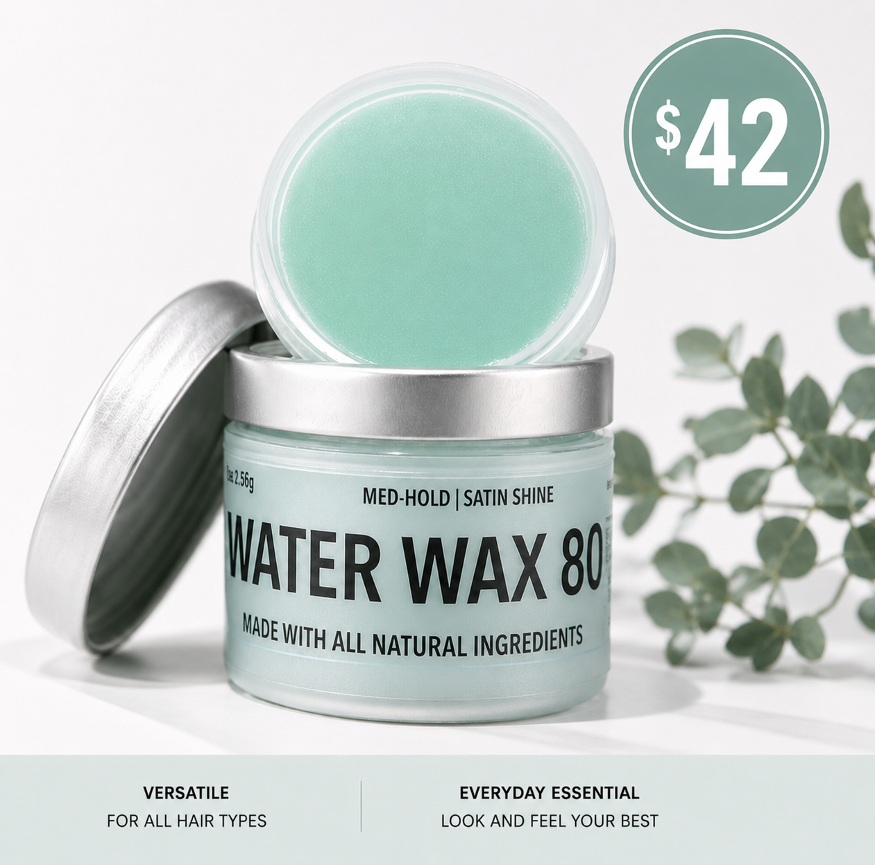 WATER WAX 80 /  (NEW LOOK! SAME GREAT PRODUCT... ALTERNATIVE PRODUCT for REDKEN'S WATER WAX 03)  HYDRO WAX 80
