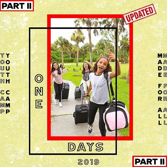1 DAY // ONE MORE SLEEP &lsquo;TILL CAMP 🎉🎉🎉 Praying for all of you today, we are going to have the best weekend. Make sure you have everything packed and toy drive donation. Any questions you can DM us 😊 See you soon 🎉🎉🎉