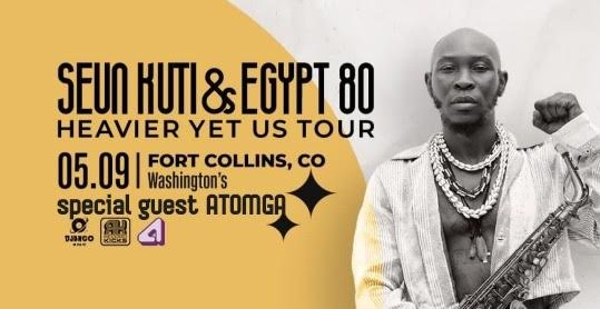 Supporting Seun Kuti at Washingtons in Fort Collins CO