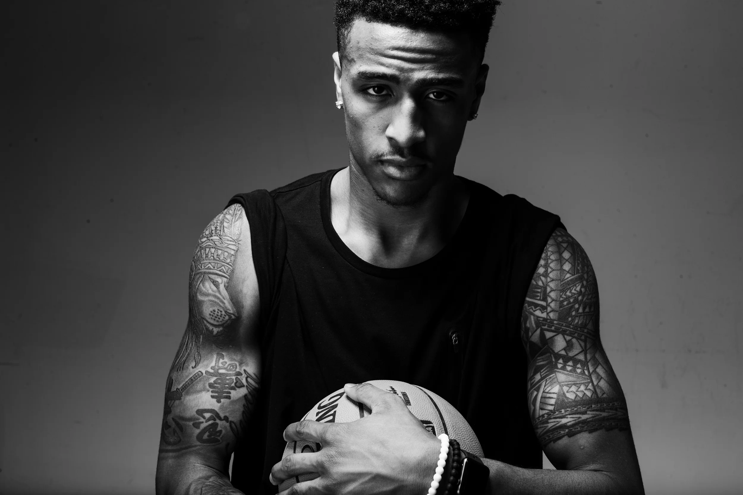 Former Wake Forest Demon Deacons player and NBA prospect John Collins poses for portraits at The Players' Tribune studios on June 20, 2017.