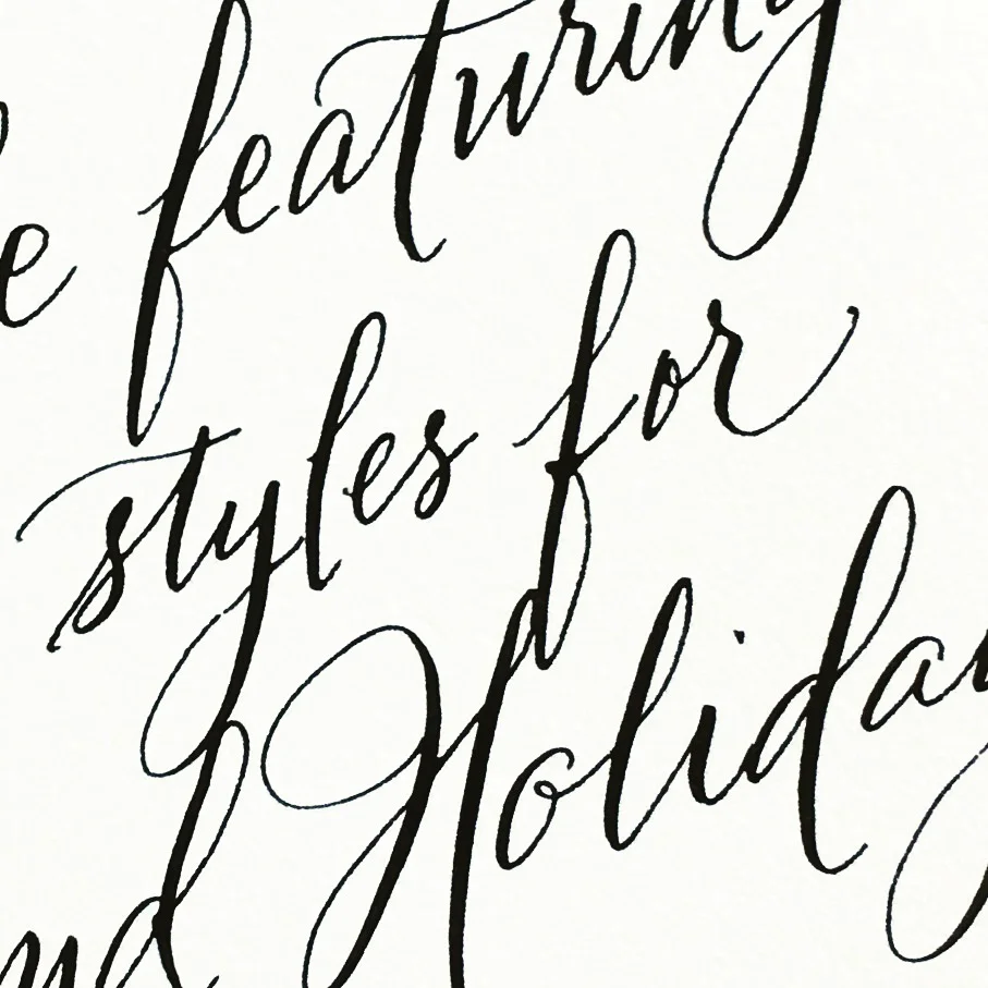 Holiday Calligraphy