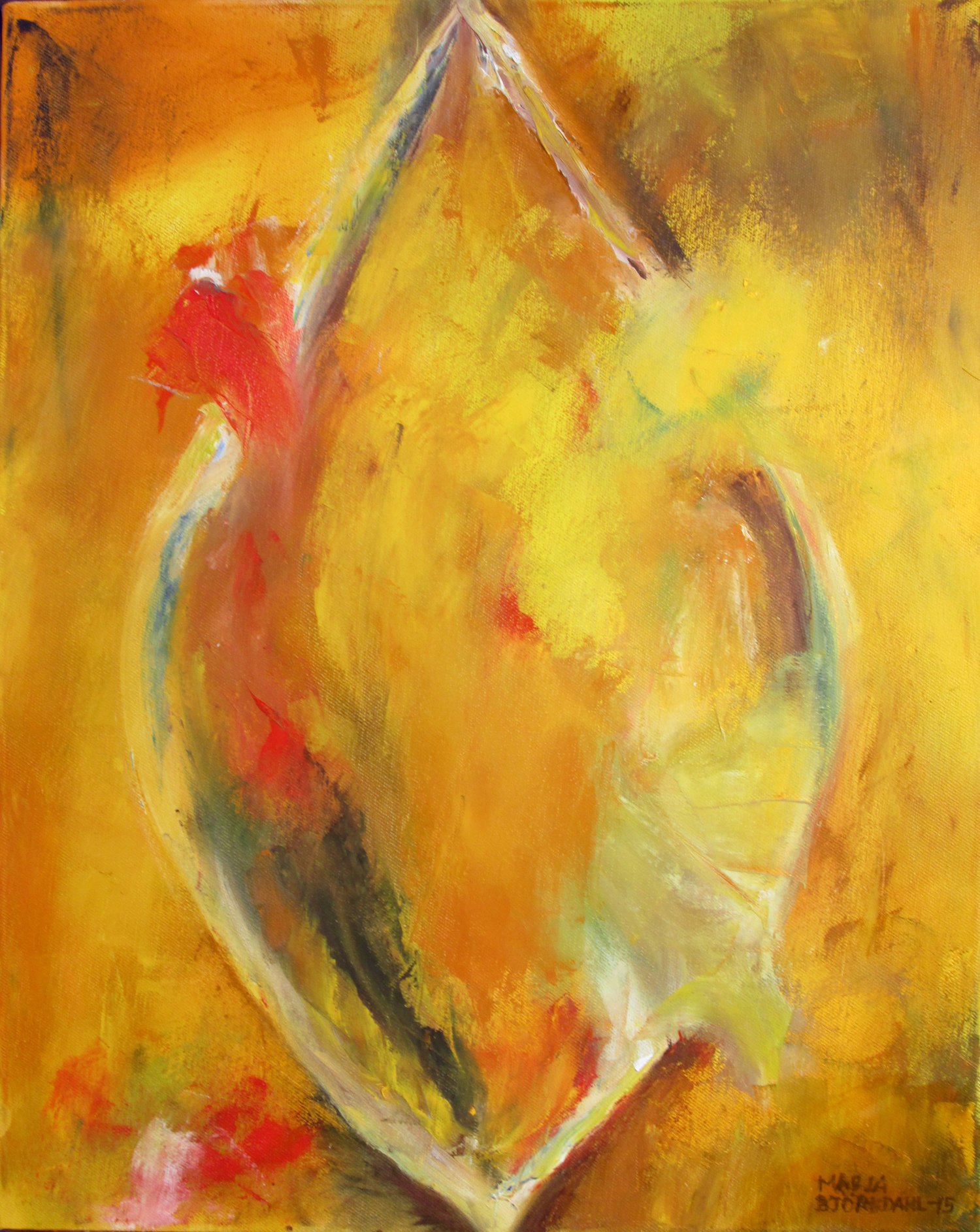 Bonjour Maman I Oil on canvas 20" x 16"