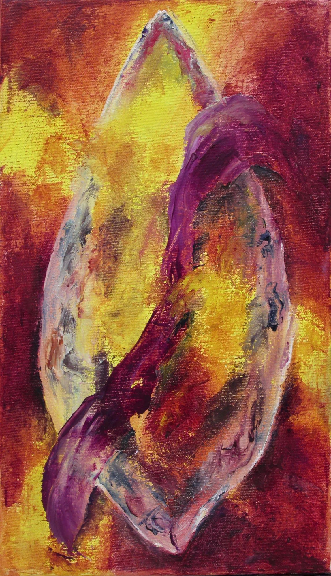   Jezebel  Oil on canvas 14" x 8"   