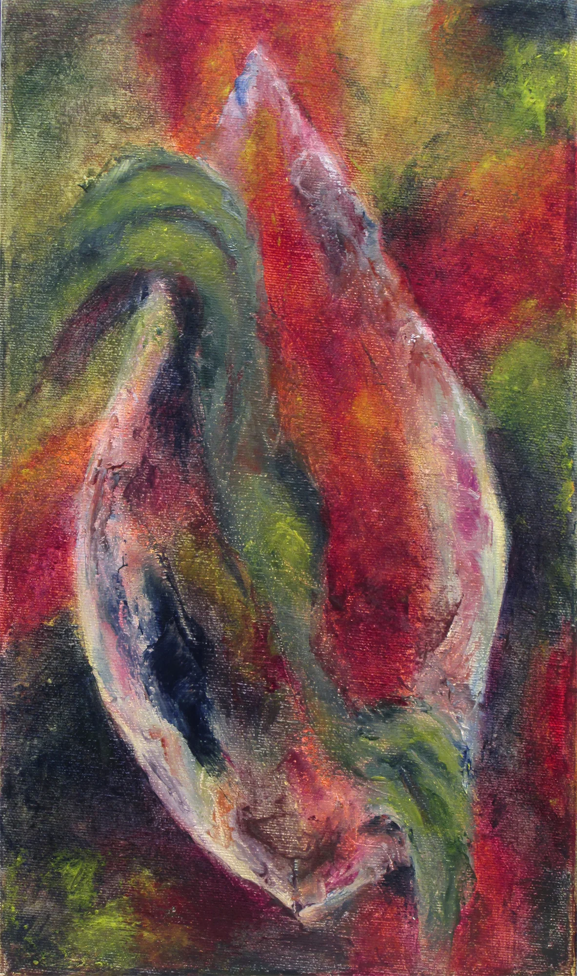   Martha  Oil on canvas 14" x 8" 