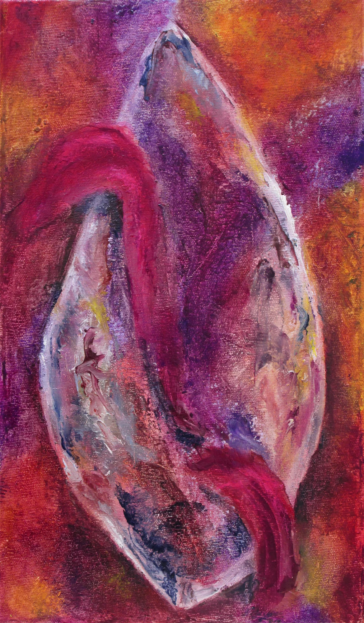   Judith  Oil on canvas 14" x 8" 