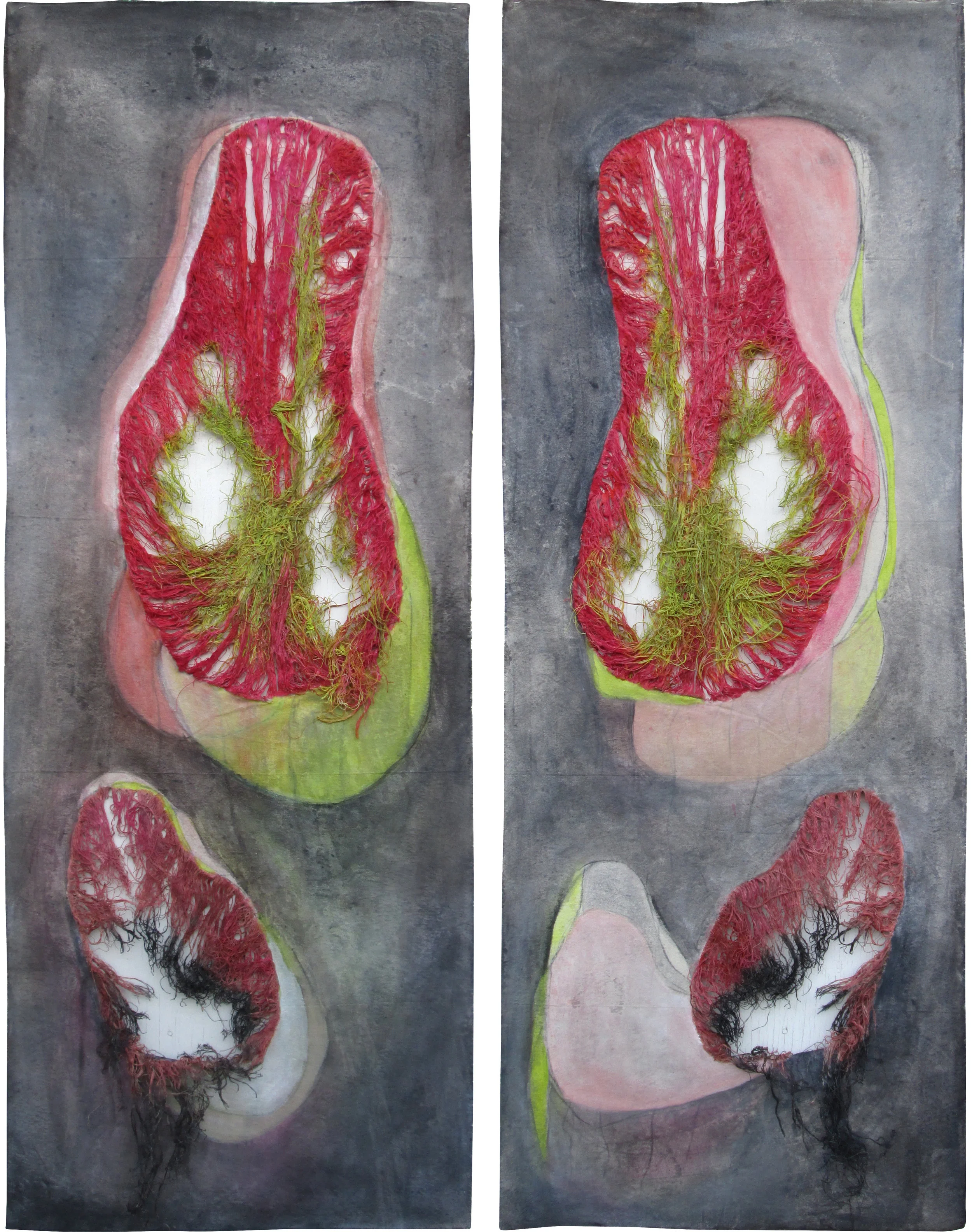 ECHOES II Acrylic on unstretched canvas 70" x 25.5"