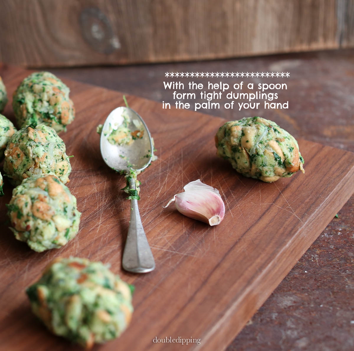 Spinatknödel - Dumplings with Spinach