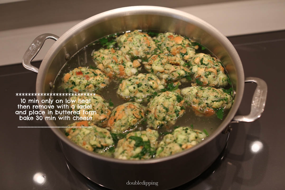 Spinatknödel - Dumplings with Spinach
