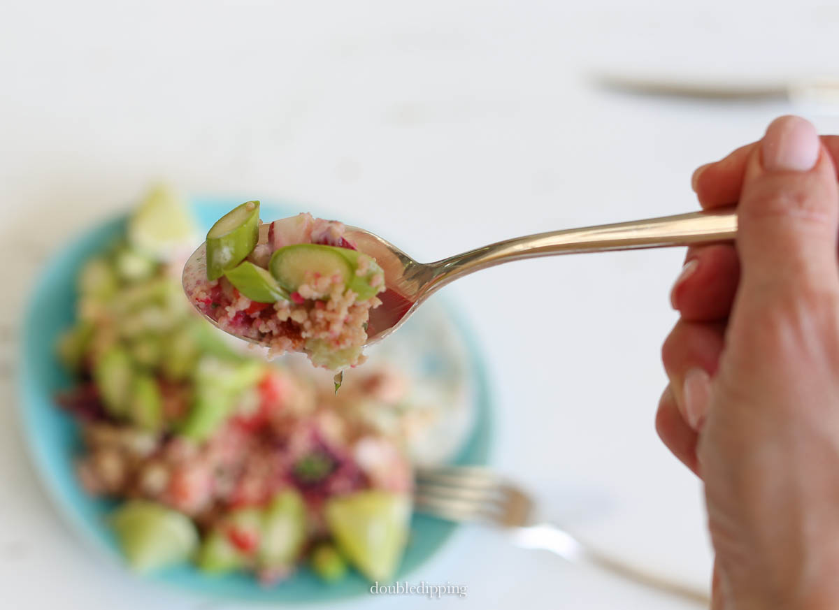Couscous, Beetroot, Cashew Salad