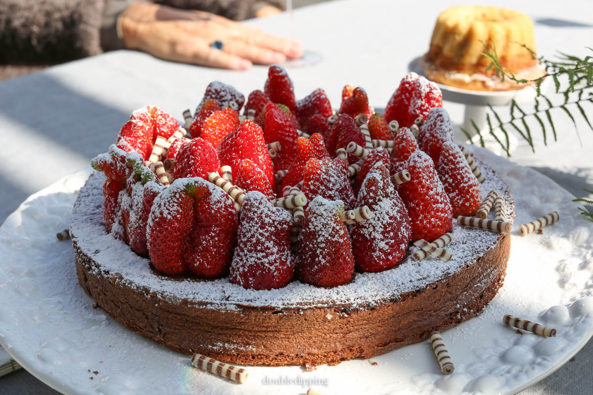 Strawberries and Chocolate Cake