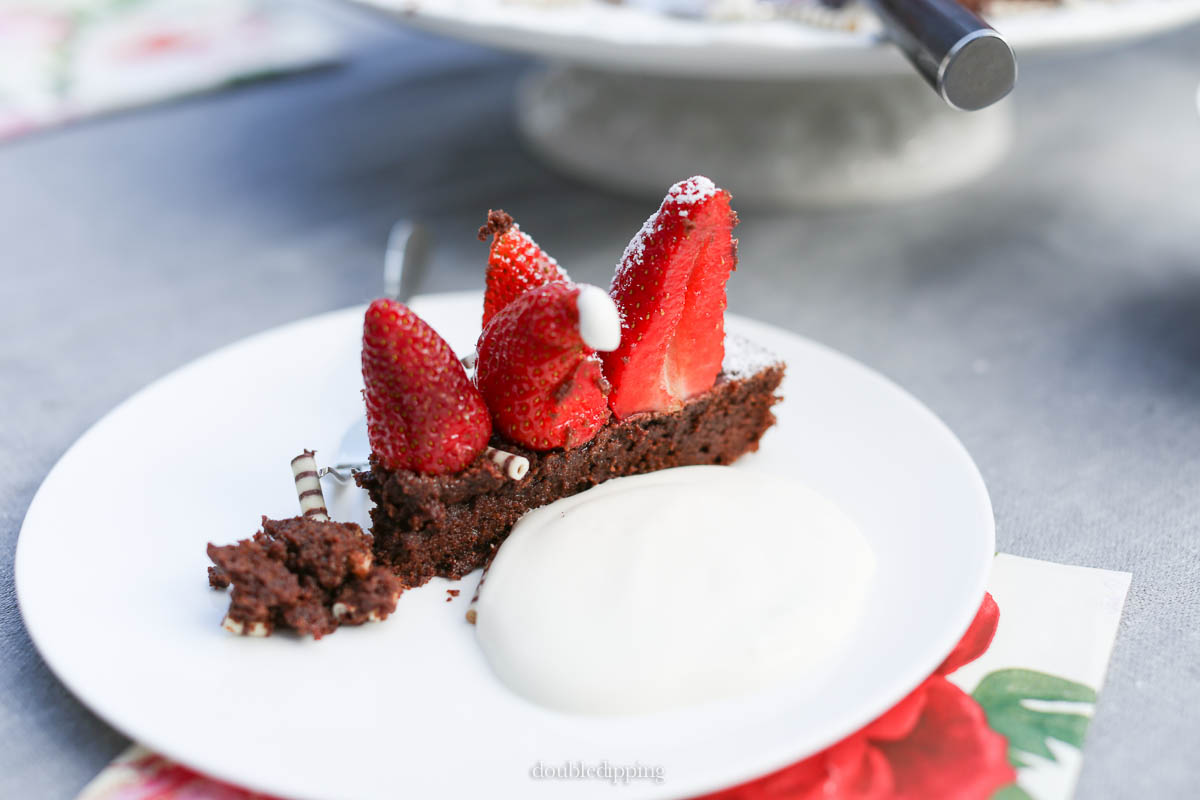 Strawberries and Chocolate Cake