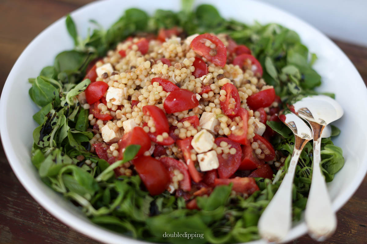 Salad of Fregula With Tomatoes and Sheep Cheese