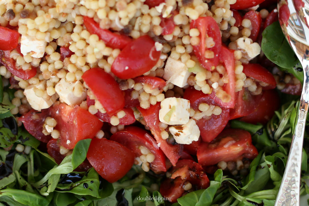 Salad of Fregula With Tomatoes and Sheep Cheese