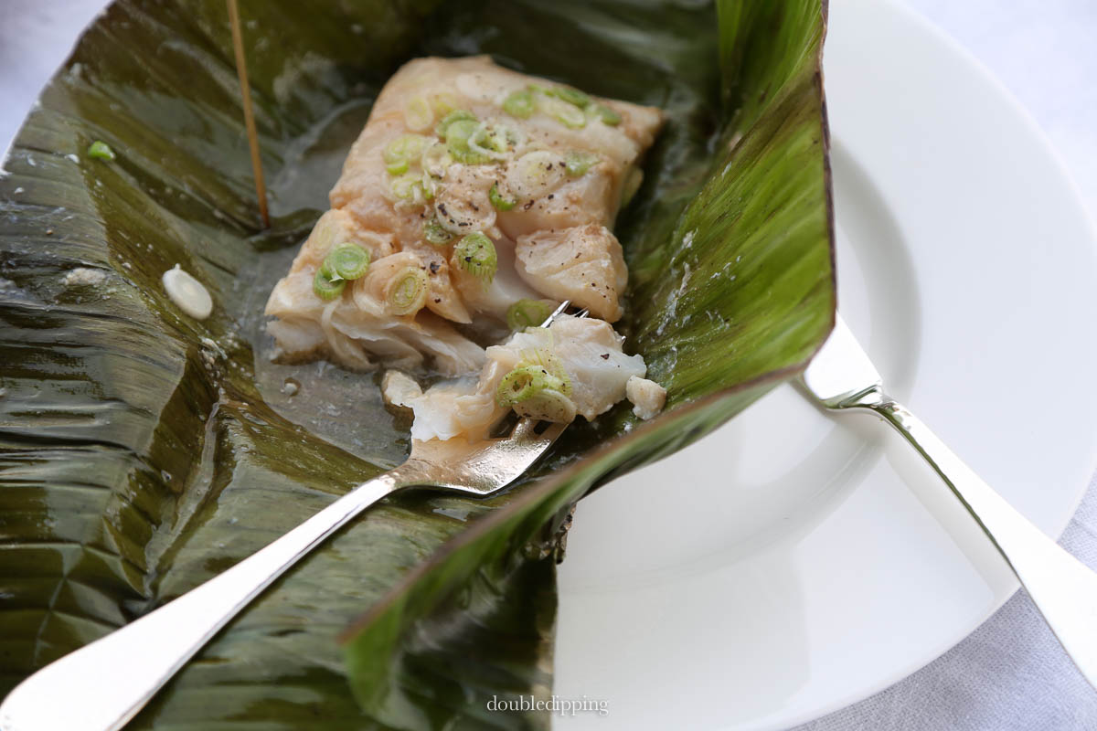 Miso Codfish in Banana Leaf