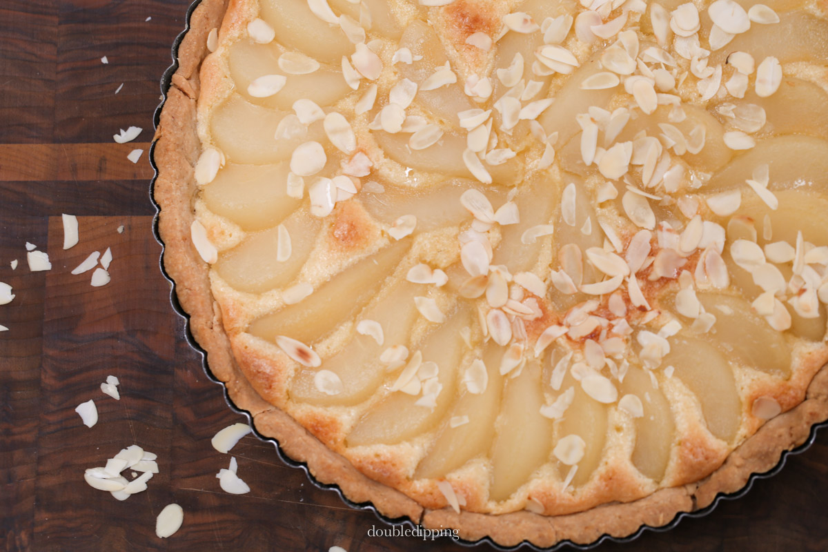 Pear and almond tart