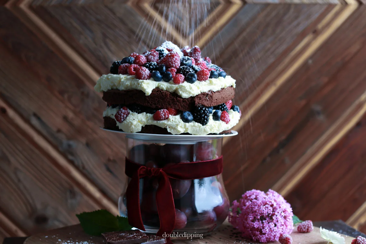 Summer Berries Chocolate Layer Cake