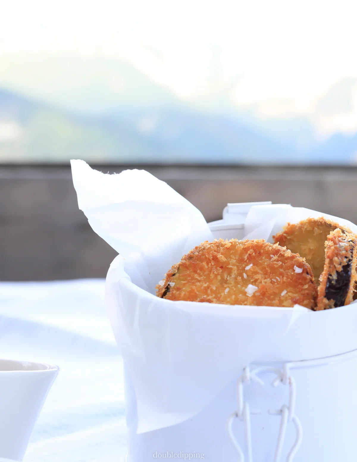 Fried Aubergine with Tomato Jam