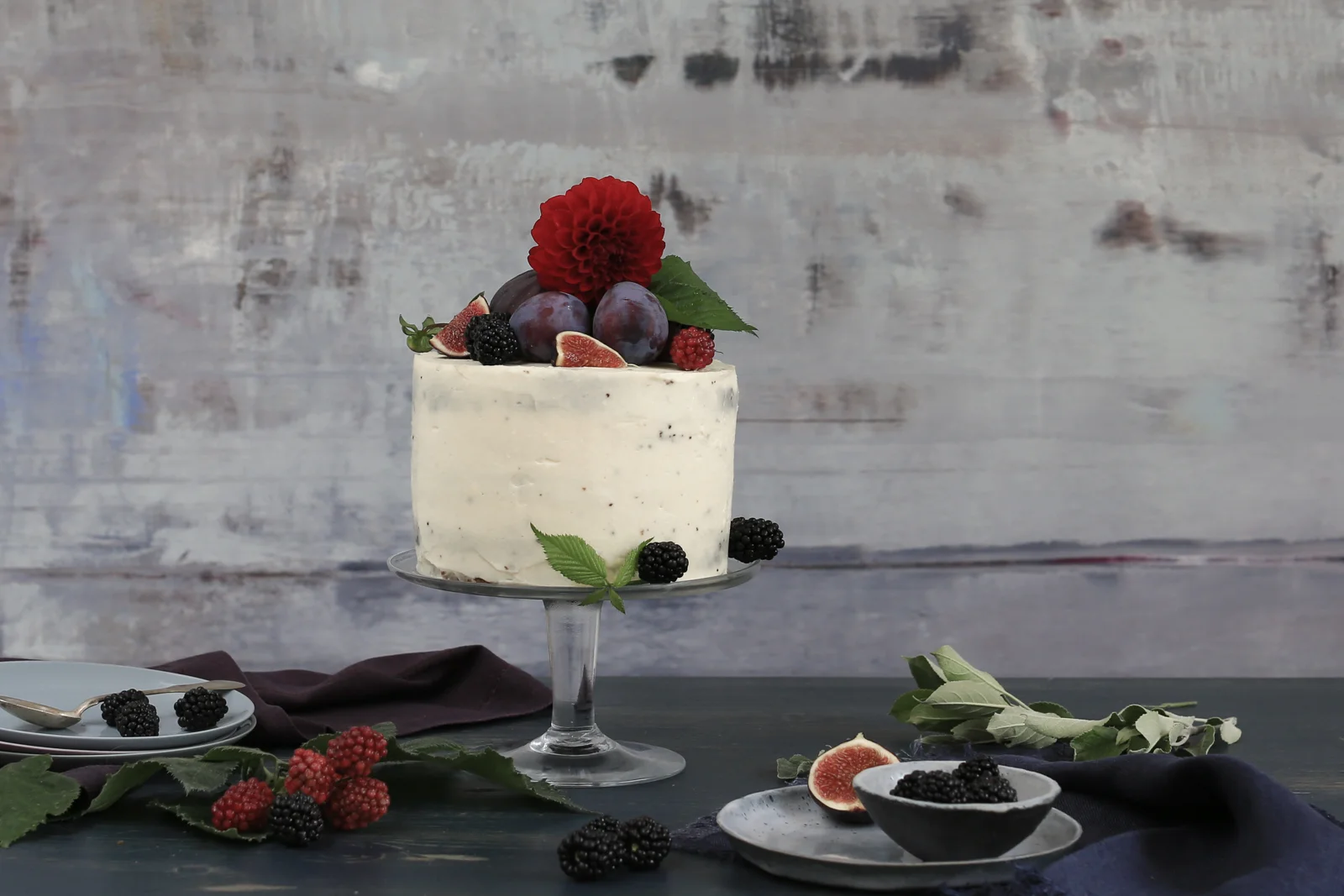 Towering Poppyseed Cake