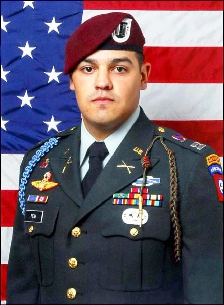 Army Captain Paul Pena, 27, of San Marcos, Texas, died on Jan. 19, 2010, from wounds sustained from an enemy force’s improvised explosive device. Pena was leading a patrol in Arghandab River Valley in Afghanistan at the time of his death. He was assigned to the 2nd Battalion, 508th Parachute Regiment, 4th Brigade Combat Team, 82nd Airborne Division in Fort Bragg, North Carolina. Pena participated in the Junior ROTC program at San Marcos Baptist Academy and later graduated from the U.S. Military Academy at West Point. He maintained his fitness with CrossFit workouts and particularly enjoyed running, burpees, push-ups and pull-ups. He is survived by his mother, Cecilia.