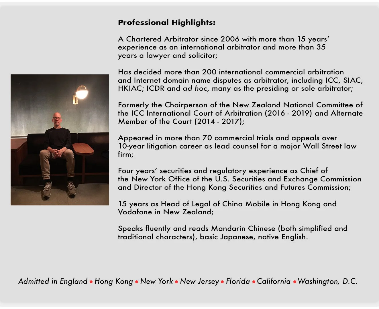 Highlights — David L. Kreider, Independent Arbitrator