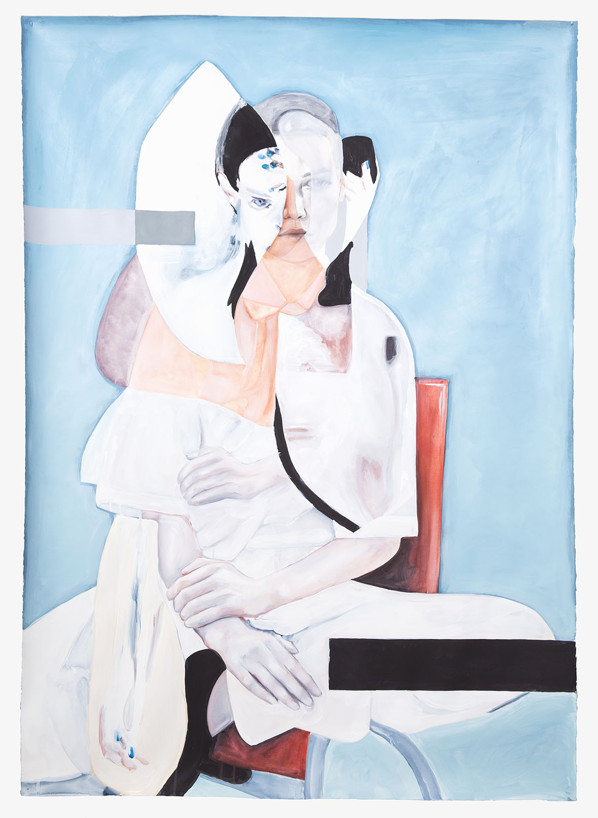   Knowing  2016, Watercolour, Gouache and Acrylic on Paper, 160 x 113 cm  SOLD 