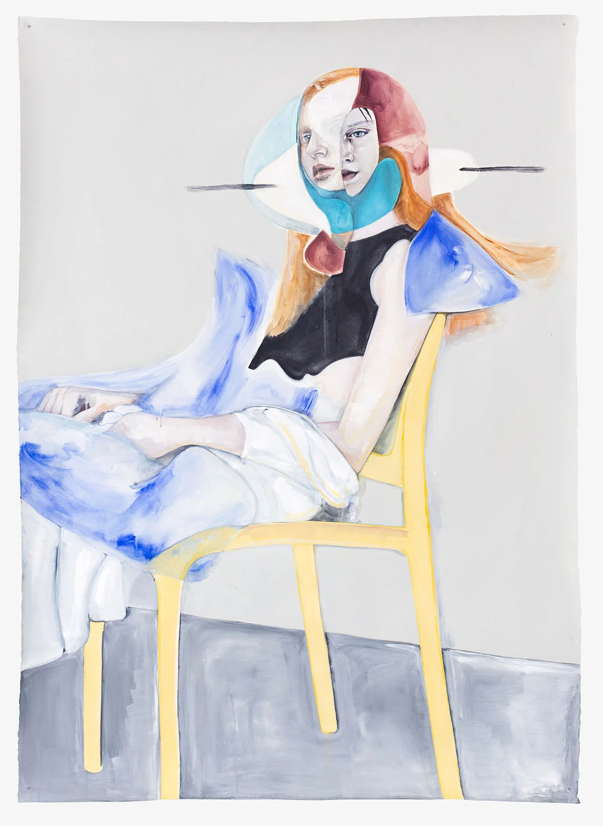 Untitled 2016, Watercolour, Gouache and Acrylic on Paper, 160 x 113 cm SOLD
