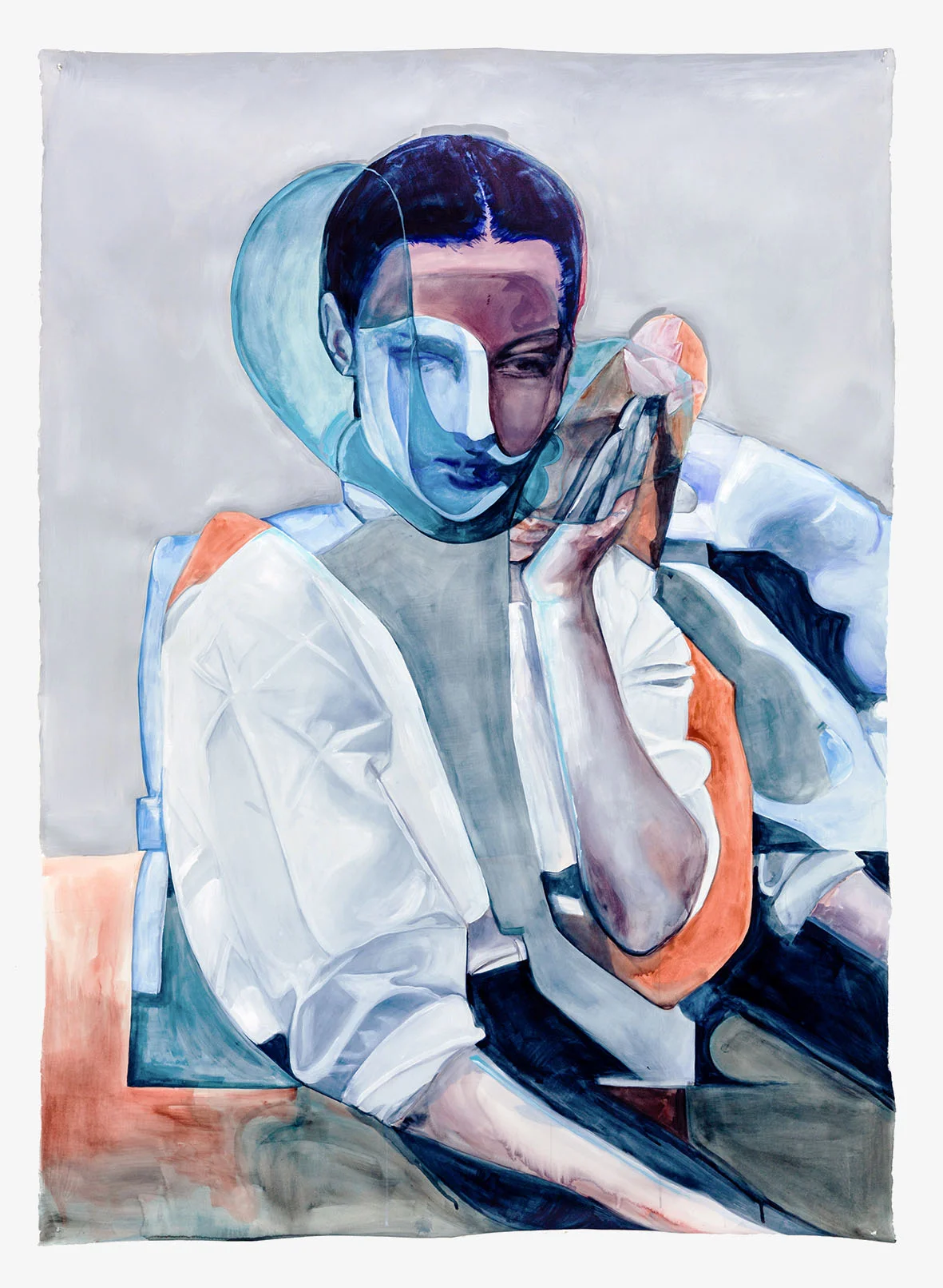 Temporal Edit 2015, watercolour, gouache and acrylic on paper, 160 x 113cm SOLD