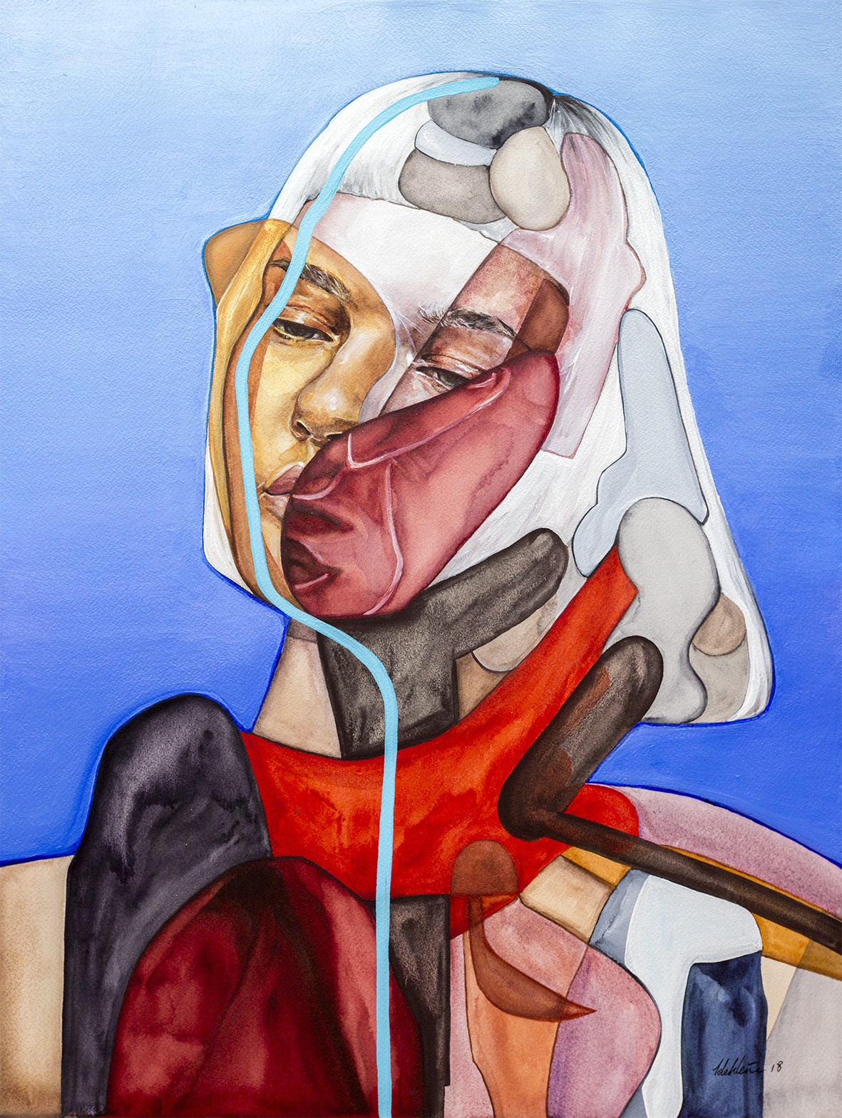 Amaranthine 2018, 46 x 61cm, Watercolour and Acrylic on Paper SOLD