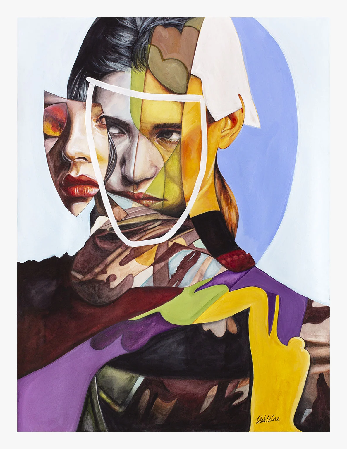 Building Walls 2018, 46 x 61cm, Watercolour, Gouache and Acrylic on Paper SOLD
