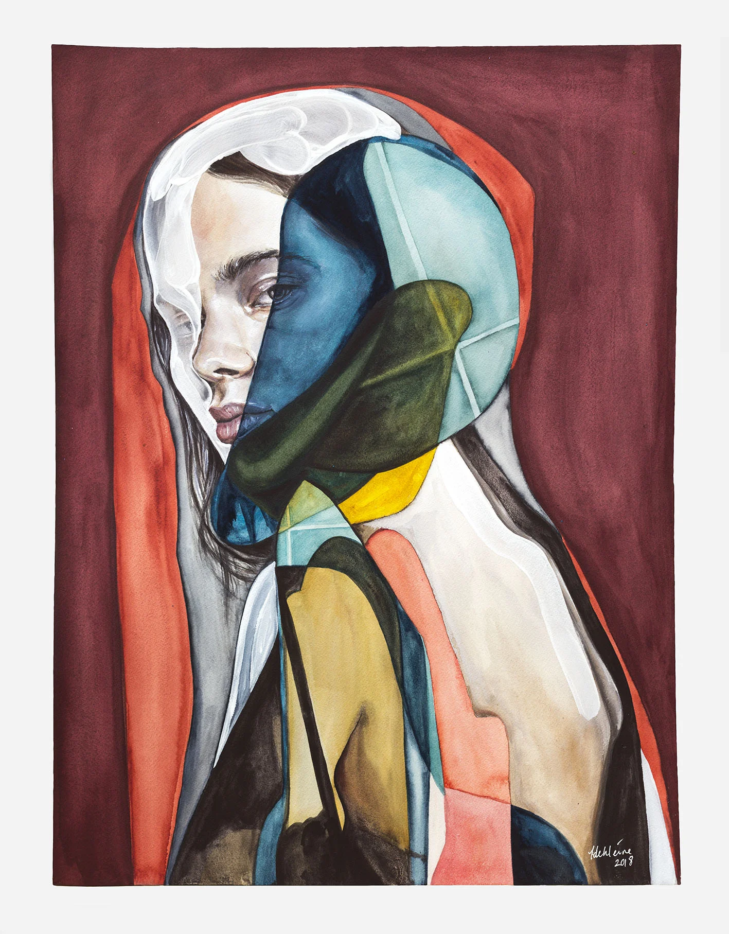 Un-Holy 2018, Watercolour, Gouache and Acrylic on Paper, 46 x 61 cm SOLD